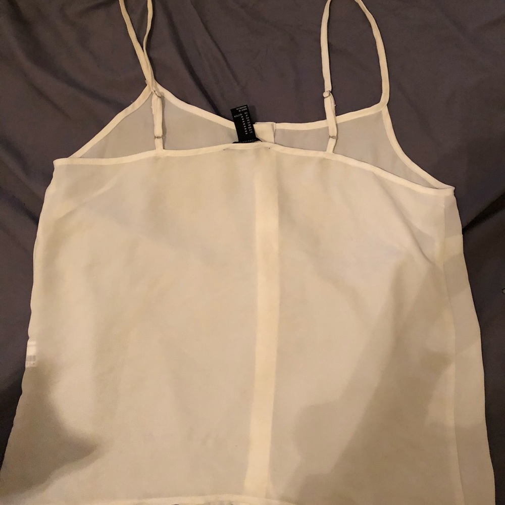 🆑⚡️White sheer tank top forever 21 - Picture 3 of 4